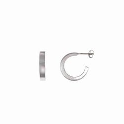 Pendientes plata aro rodiado