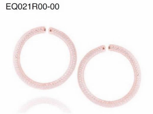 Pendientes de aro chapados en oro rosa con circonitas