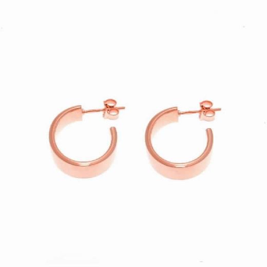Pendientes  aro de plata  bañados en oro rosa