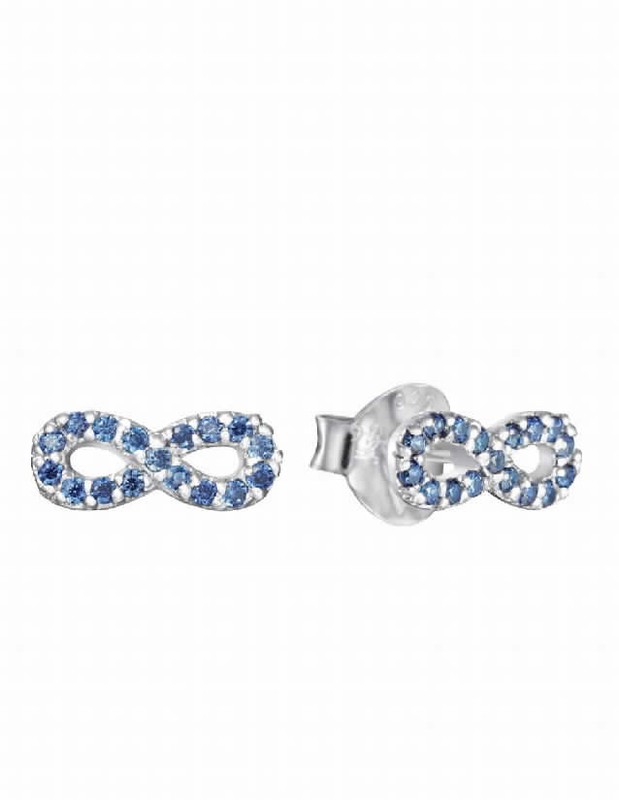 Pendientes Plata Rodiada Viceroy Infinito Con Circonitas Azules Engastadas 5017e000 33 1071