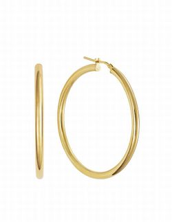 Pendientes criolla de plata bañados en oro, 40 mm