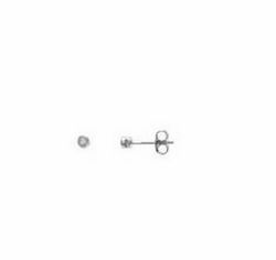 Pendientes plata  unisex rodiado con circonita