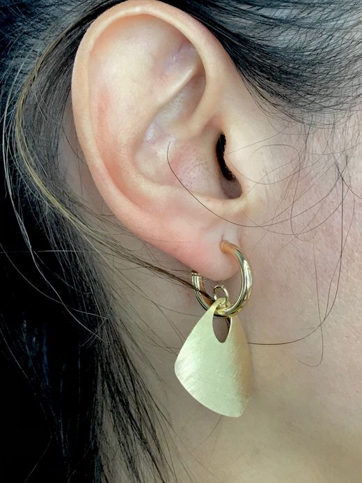 Pendientes plata de ley Gold Blanket