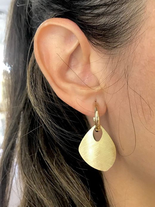 Pendientes plata de ley Gold Blanket