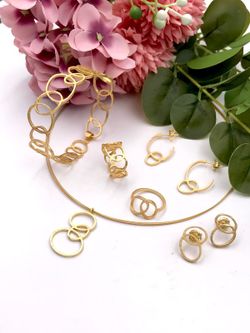 Gold Gargot Silber Ohrringe