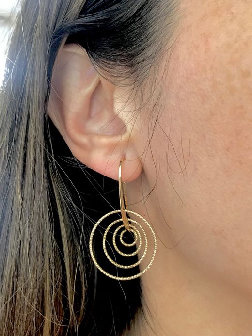 Vergoldete Silberohrringe für Damen