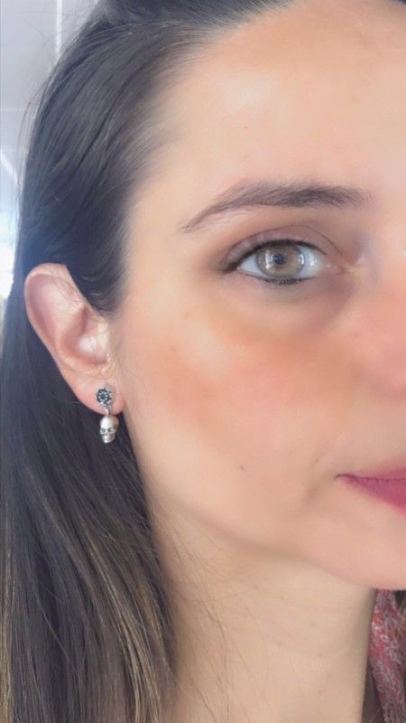 Raive Totenkopf-Mini-Ohrringe