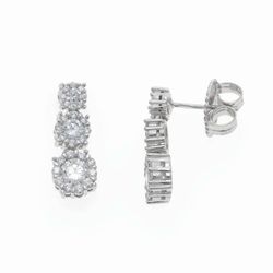 Pendientes Three White