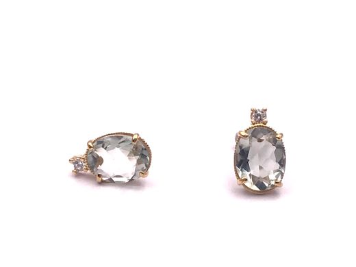 Pendientes Top Amatist Green Gold