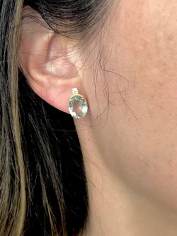 Pendientes Top Amatist Green Gold
