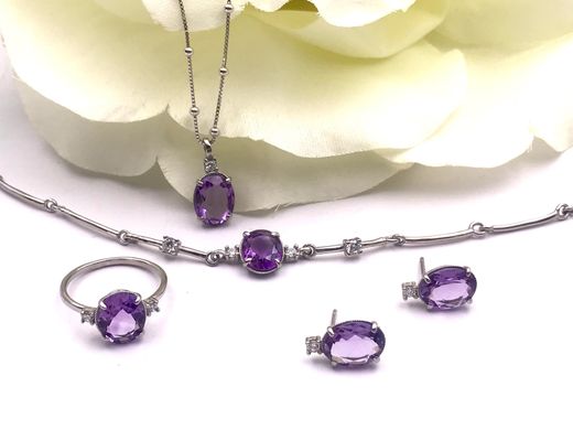 Pendientes Top Amatist