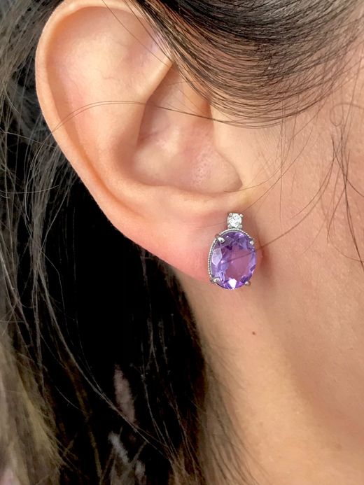Pendientes Top Amatist