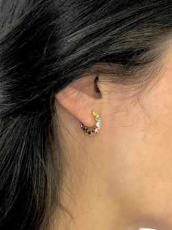 Top Creolen XS Zirkonia Gold