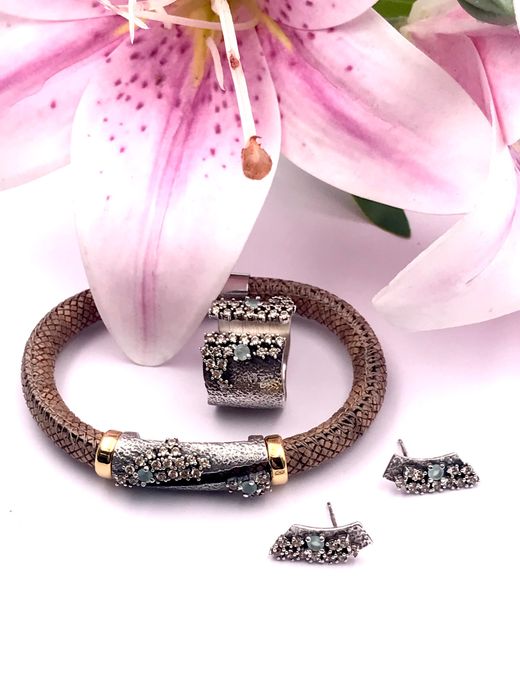 Pendientes Top Crack Brown