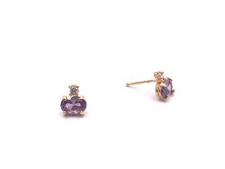 Pendientes Top plata Miyako Purple