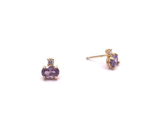 Pendientes Top plata Miyako Purple