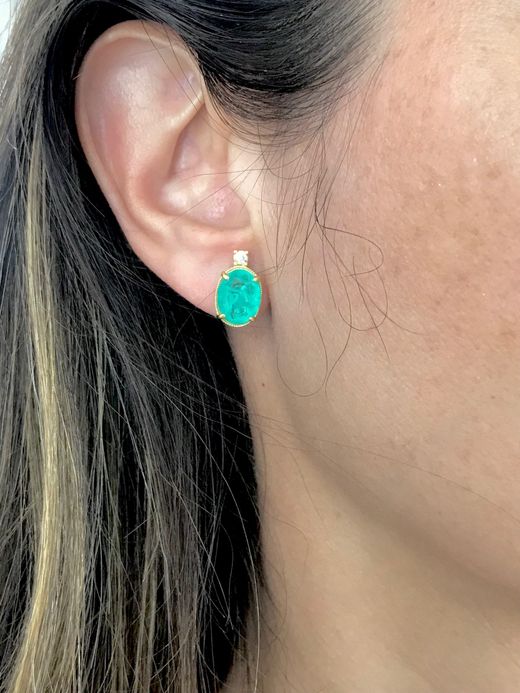 Pendientes Top Quartz Gold