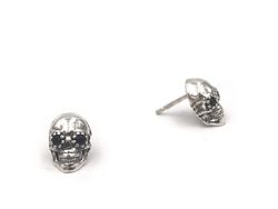 Pendientes Top Silver calavera