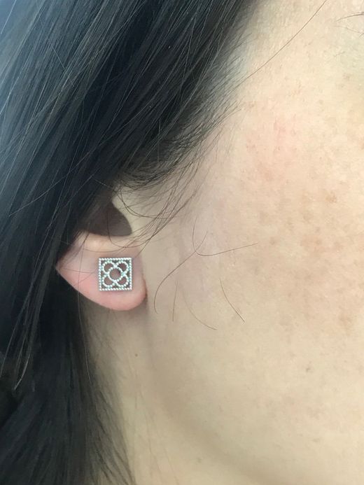 Boucles d'Oreilles Top Argent Panot