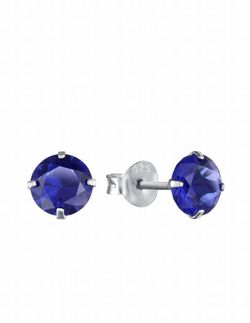 Pendientes viceroy de plata de ley en cristal de color azul