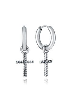 Pendientes Viceroy aro acero cruz