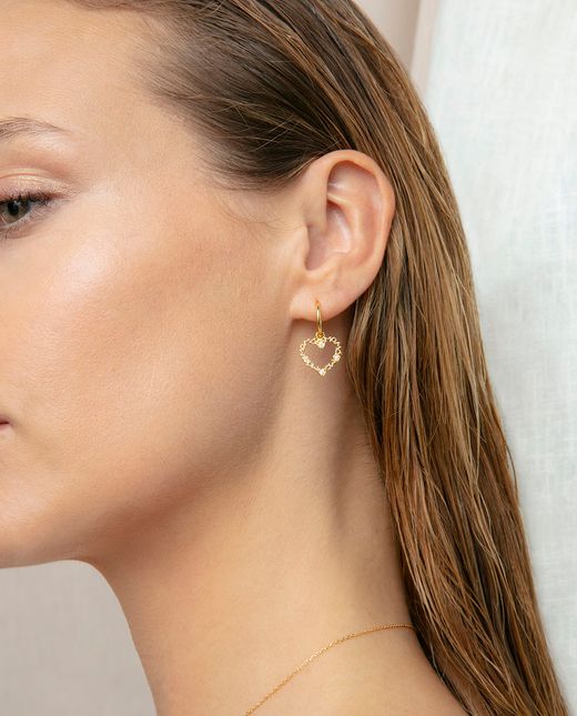 Viceroy Herz-Stern-Ohrringe für Mütter, Sterlingsilber, goldfarben