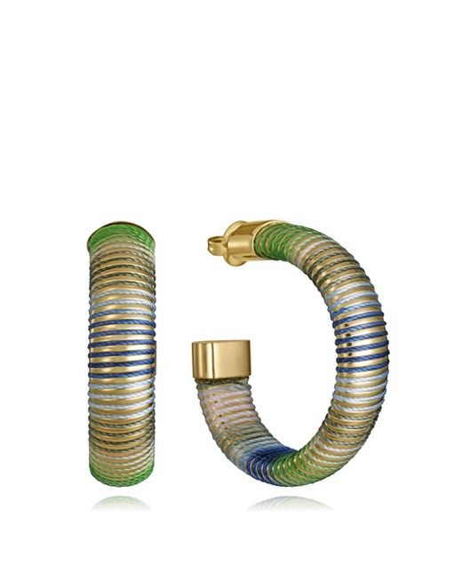 Pendientes Viceroy Tubogas Laura Escanes Gold Green