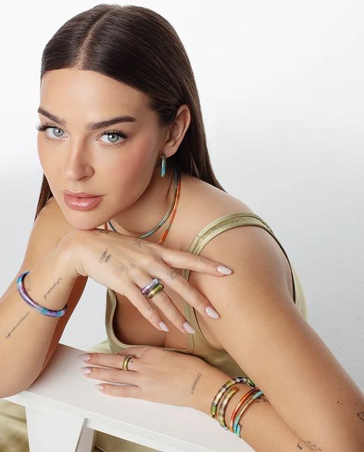 Pendientes Viceroy Tubogas Laura Escanes Silver Green