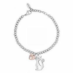 Pulsera de acero con gato