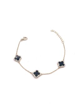 Alhambra Schwarzgoldarmband