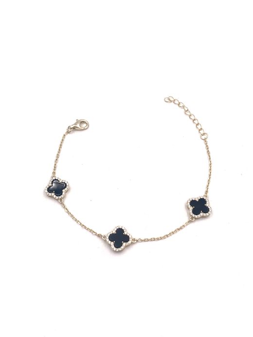 Alhambra Schwarzgoldarmband