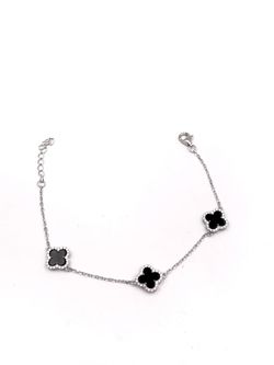 Alhambra Schwarzes Silberarmband