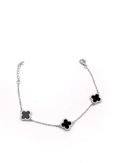 Alhambra Schwarzes Silberarmband