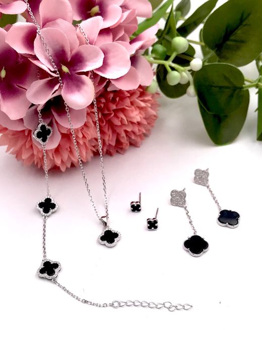 Alhambra Schwarzes Silberarmband