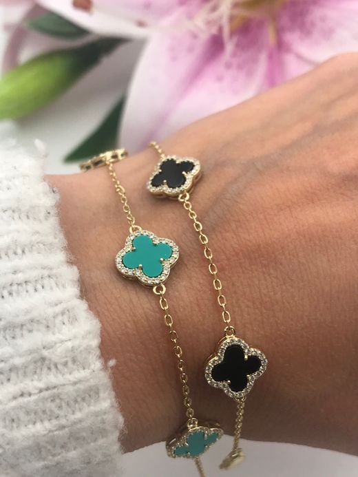 Alhambra Blaugold-Armband