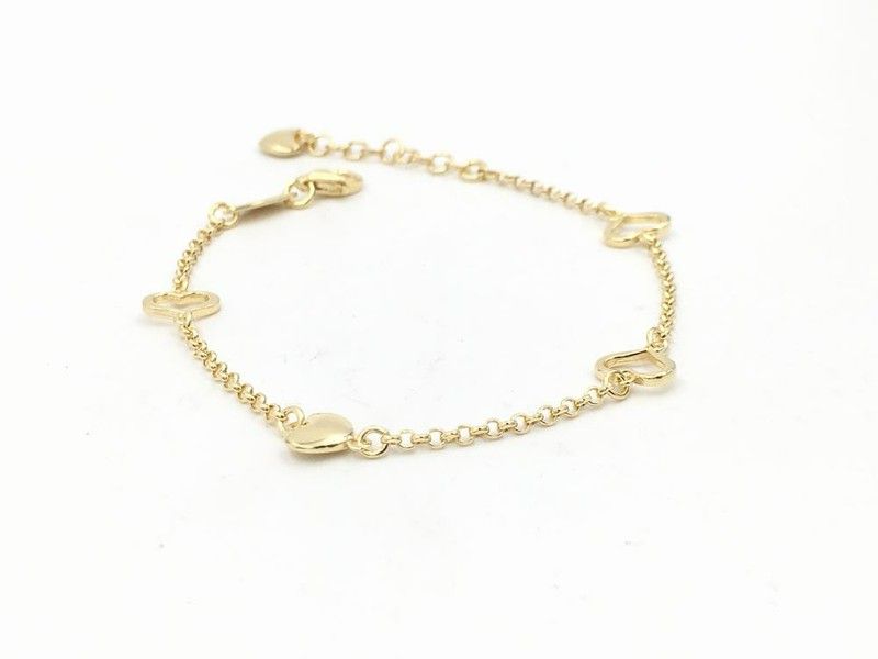 Michael Kors Pulsera Con Corazones De Plata De Ley
