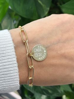 Armband mit anpassbarer vergoldeter Silberplatte