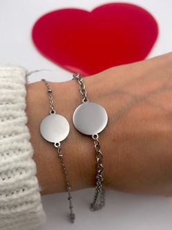 Bracelet en acier Circle M personnalisable