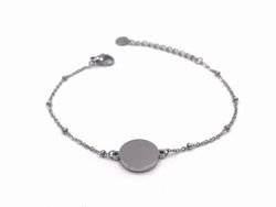 Pulsera de acero personalizable Circle S