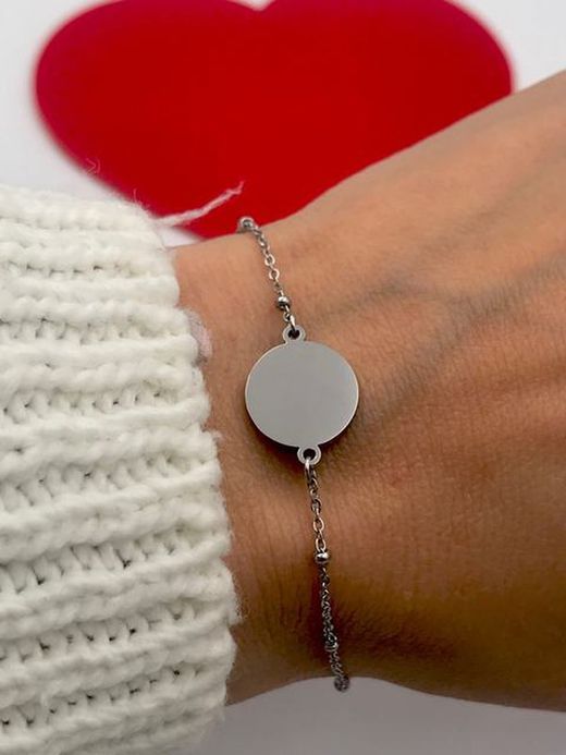 Bracelet en acier Circle S personnalisable