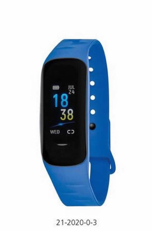 Pulsera de actividad de Nowley con correa de caucho azul 21-2020-0