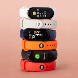 Pulsera de actividad Marea Smartwach con dos correas, negra y roja