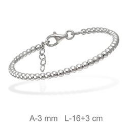 Kugelarmband aus Sterlingsilber 3 mm