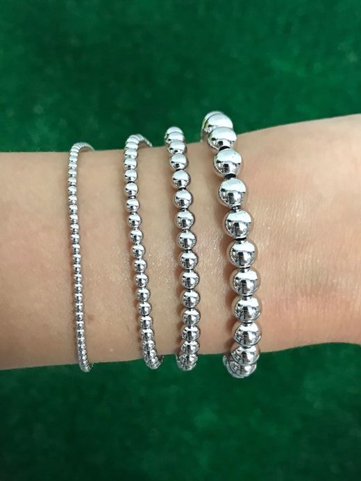 Kugelarmband aus Sterlingsilber 3 mm