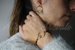 Top Silver Armband aus vergoldetem Metall mit Zirkonen