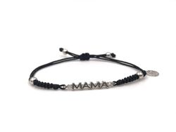 Pulsera de plata rodiada Top Silver Mamá