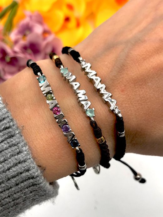 Bracelet en argent rhodié Top Silver Mom