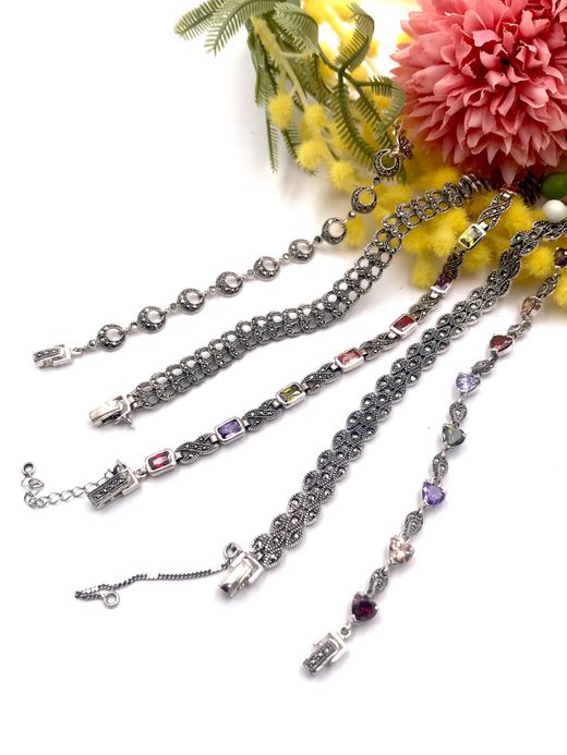 Pulsera Elegante en plata de ley Multi