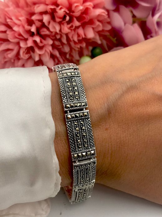 Pulsera en plata de ley Lines