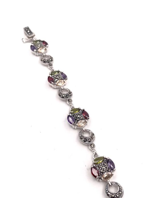 Pulsera en plata de ley Multi Circle